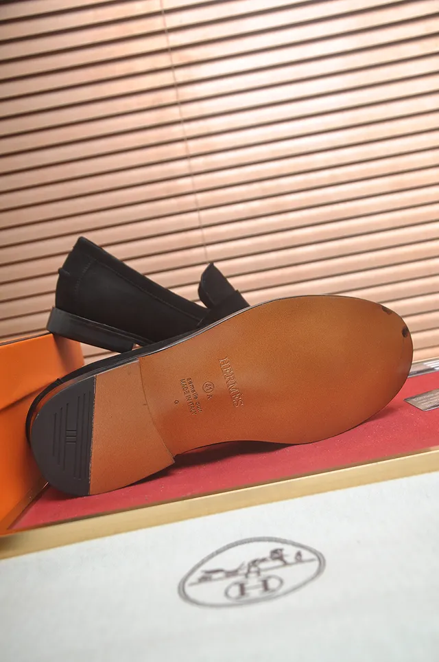 Hermès H Logo Loafer Black Suede Men's Loafers 3