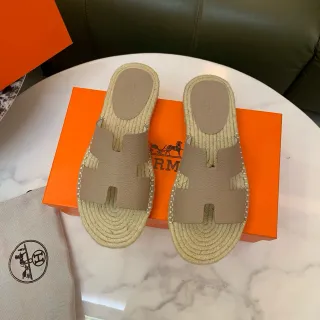 Hermès Oran صندل إسكادريل جلد وبني فاتح ويوت