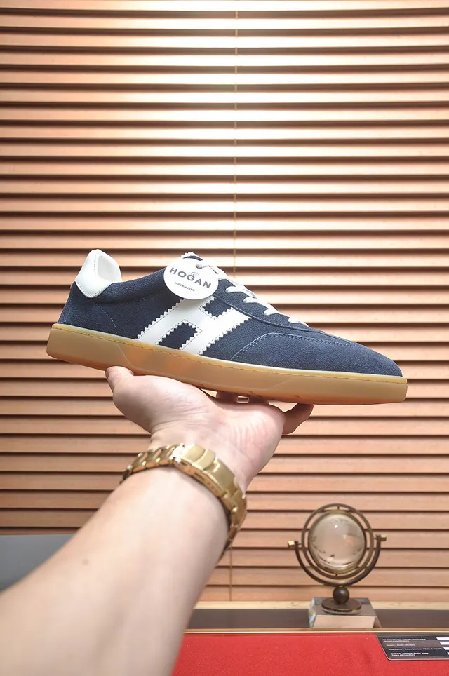 Hogan Navy White Suede H-Panel Lifestyle Sneakers 2