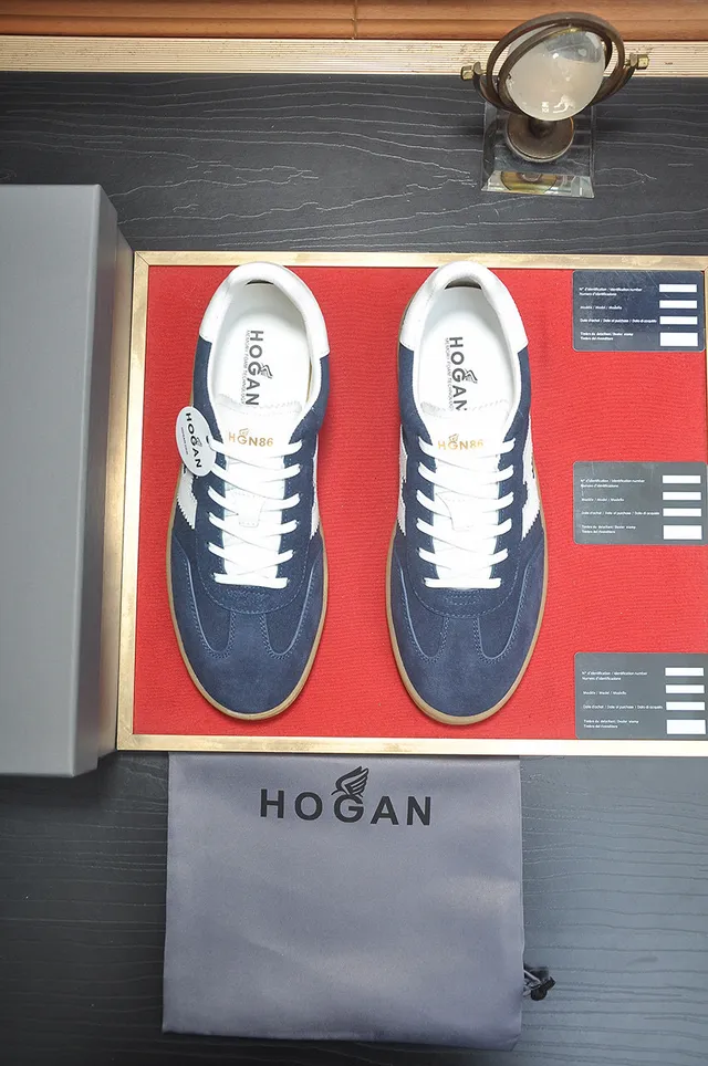 Hogan Navy White Suede H-Panel Lifestyle Sneakers 3