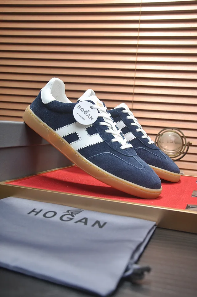 Hogan Navy White Suede H-Panel Lifestyle Sneakers 4