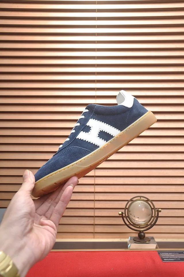 Hogan Navy White Suede H-Panel Lifestyle Sneakers 6