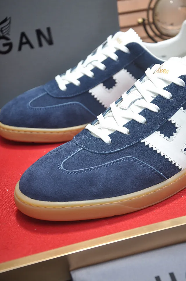 Hogan Navy White Suede H-Panel Lifestyle Sneakers 8