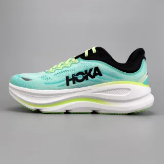 Hoka नीला-हरा इंजीनियर कीनिट अपर मोटा सफेद मिडसोल रनिंग जूते