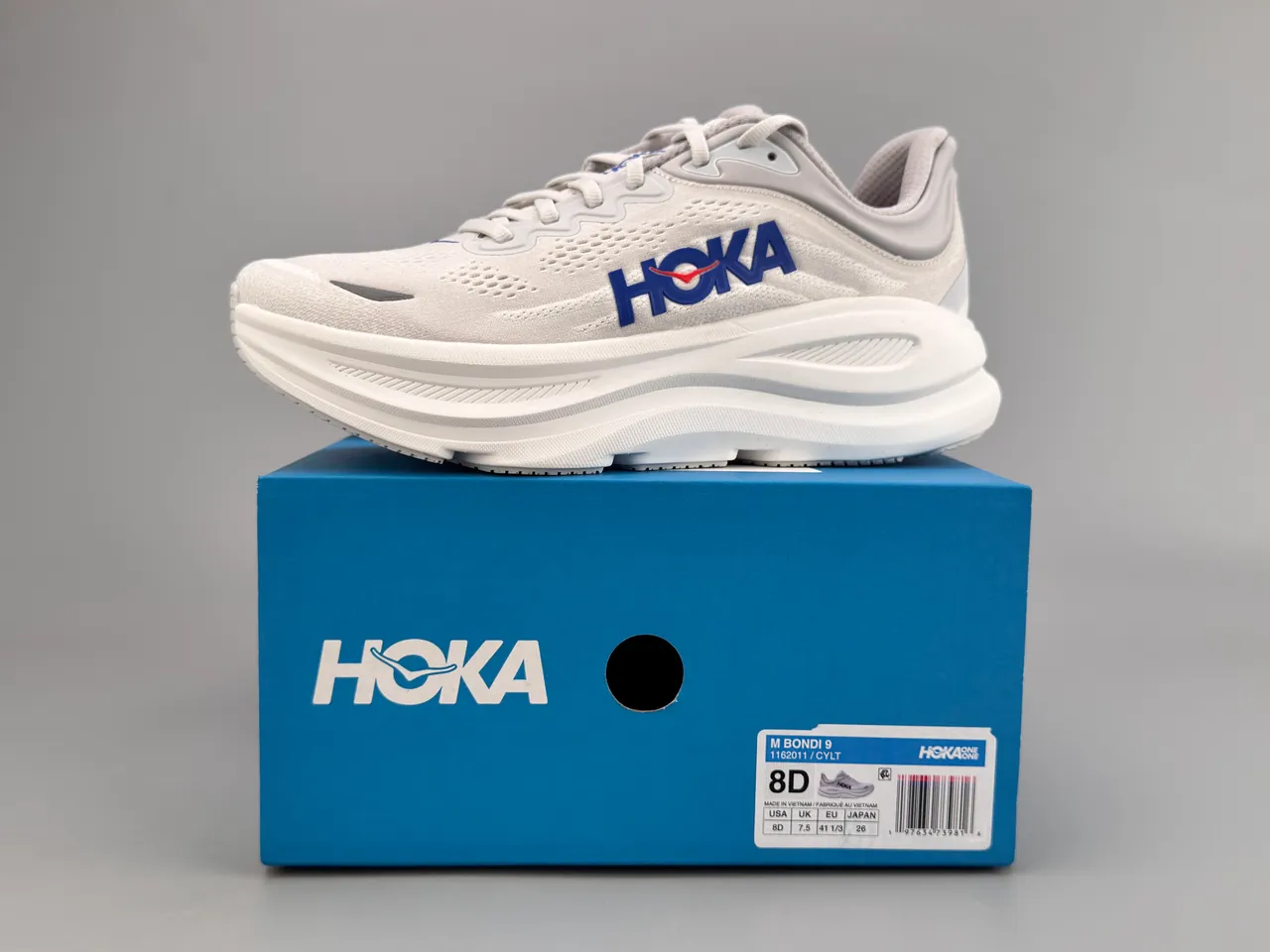 Hoka 灰白 极致缓震 工程网面 跑鞋 4