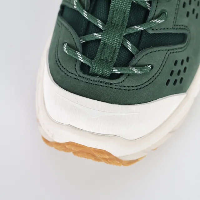 Hoka Speedgoat हरा भूरा छिद्रित ऊपरी ऑफ-व्हाइट मिडसोल रनिंग जूते 5