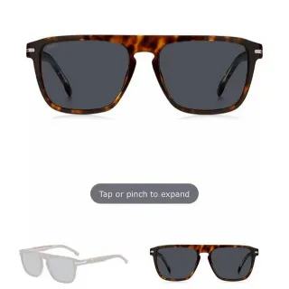 Hugo Boss BOSS 1599/S Gafas de sol rectangulares de carey