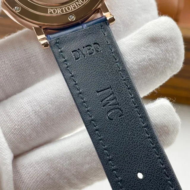 IWC Portofino Automatic Blue Sunburst Dial Mechanical Watch 4