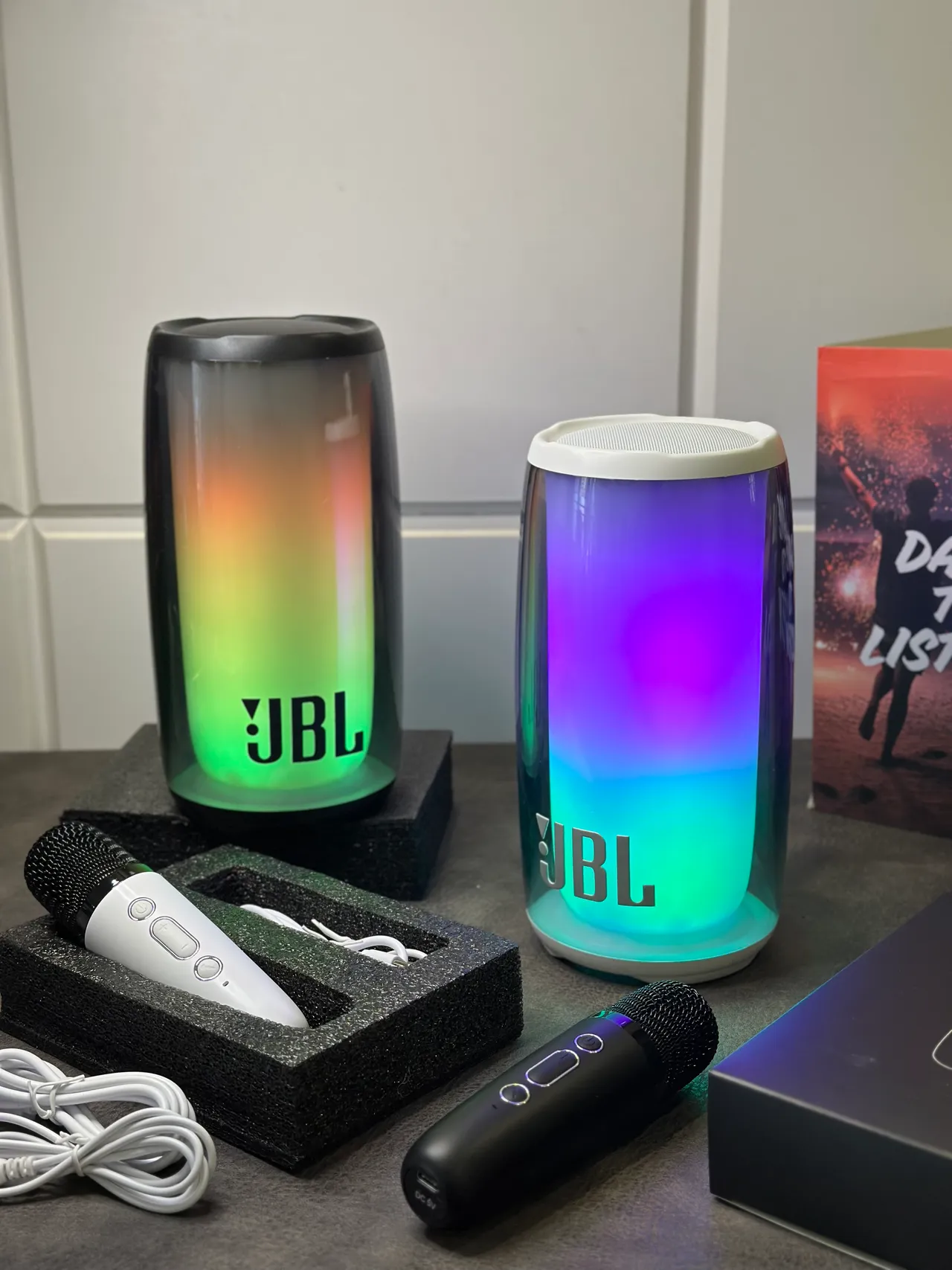JBL Pulse Violet Noir Corps Cylindrique Translucide Haut-parleur Portable 3