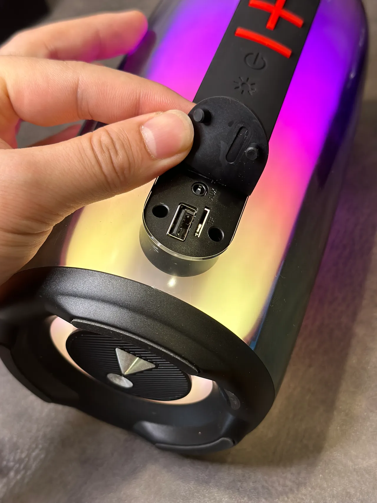 JBL Pulse Violet Noir Corps Cylindrique Translucide Haut-parleur Portable 6