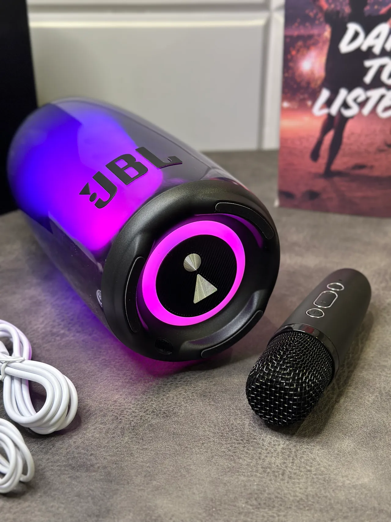 JBL Pulse Violet Noir Corps Cylindrique Translucide Haut-parleur Portable 7