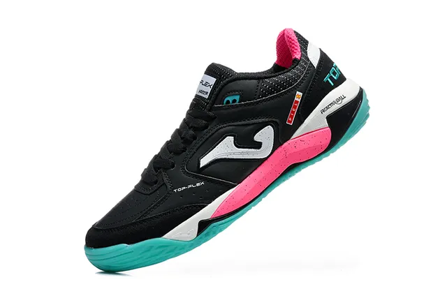 Joma Black Pink Zapatos Bajos Con Cordones De Malla Sintética Y Cuero En La Parte Superior 4