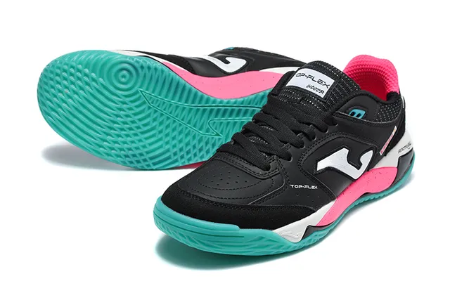 Joma Black Pink Zapatos Bajos Con Cordones De Malla Sintética Y Cuero En La Parte Superior 6