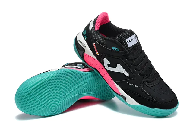 Joma Black Pink Zapatos Bajos Con Cordones De Malla Sintética Y Cuero En La Parte Superior 7