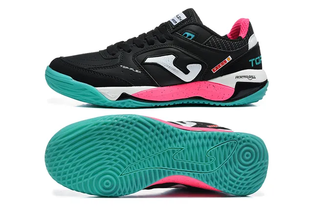 Joma Black Pink Zapatos Bajos Con Cordones De Malla Sintética Y Cuero En La Parte Superior 8