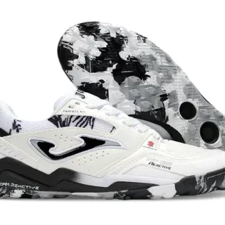 Joma White Black Low-Top Synthetic-Mesh Upper Sneakers