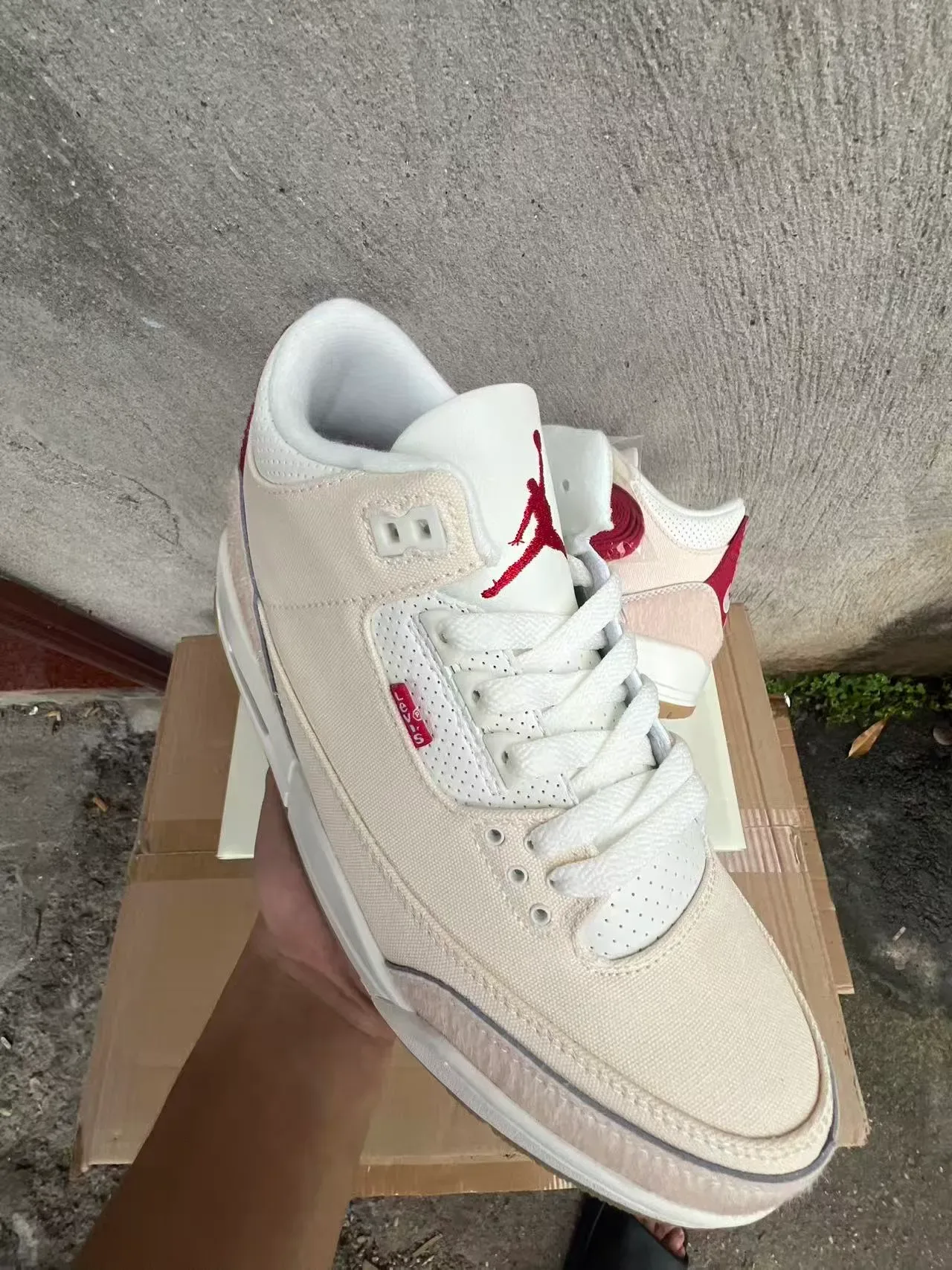 Levi's Beige Rouge Sneakers Hautes Textil-Suede Hybride 2