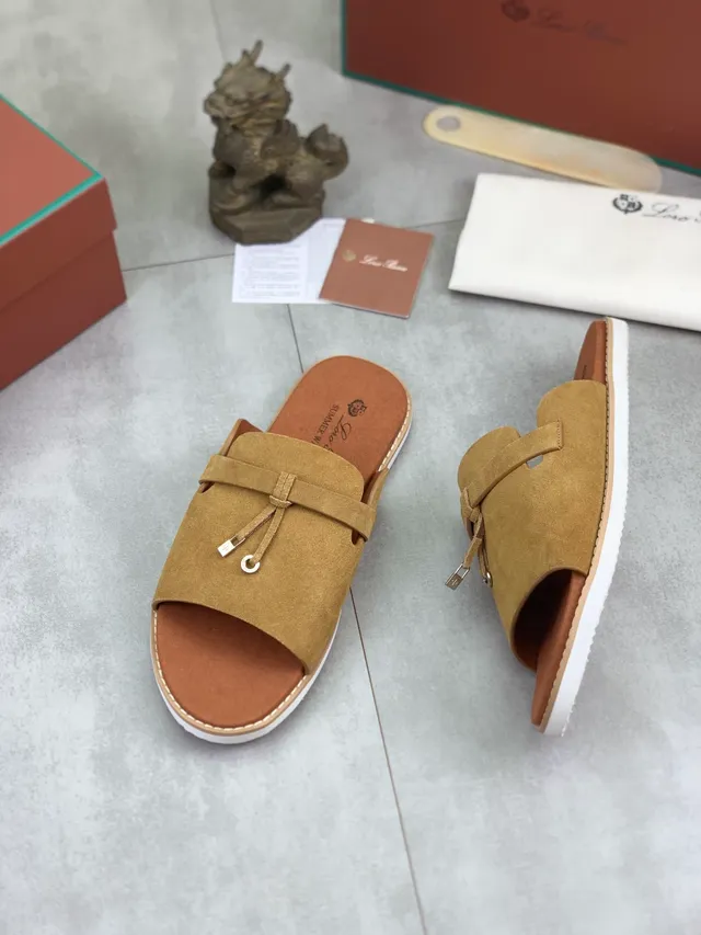 Loewe Negro Beige Sandalia Abierta Cuero Superior Deslizante 12
