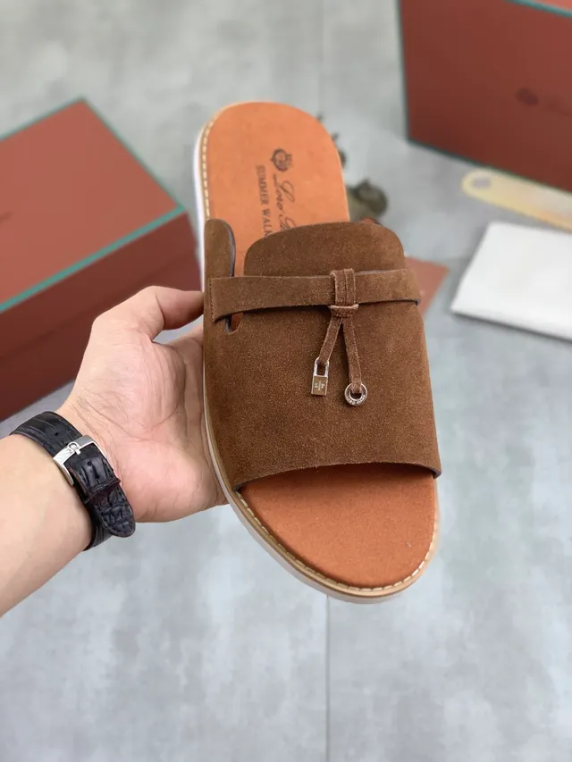 Loewe Negro Beige Sandalia Abierta Cuero Superior Deslizante 16