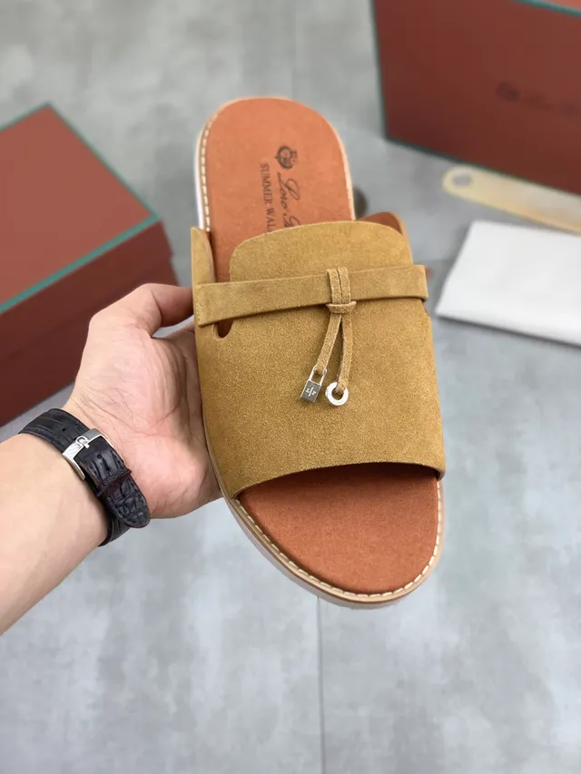 Loewe Negro Beige Sandalia Abierta Cuero Superior Deslizante 17