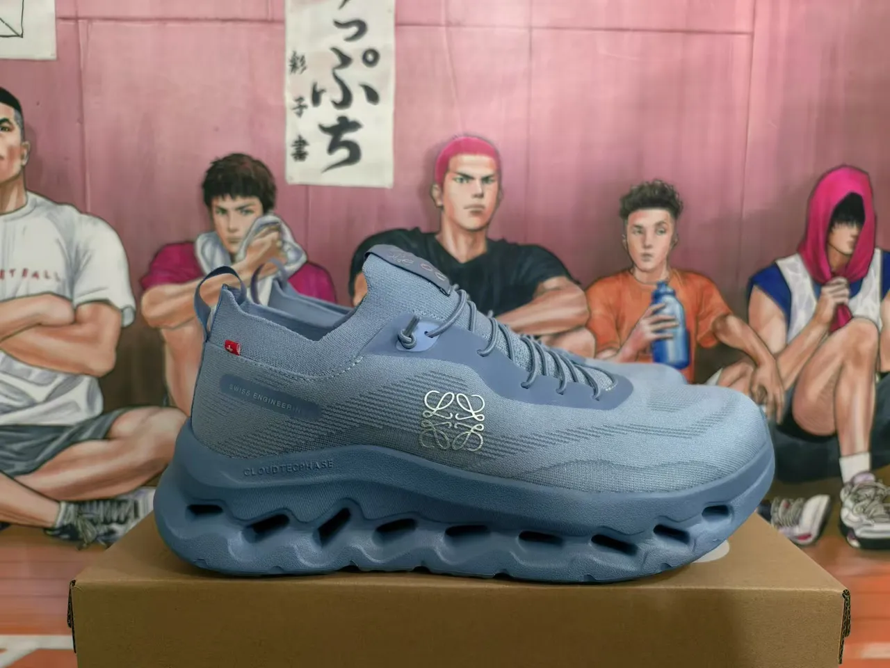 Loewe Cloud Tech Phase Light Blue Knit Chunky Sneakers 4