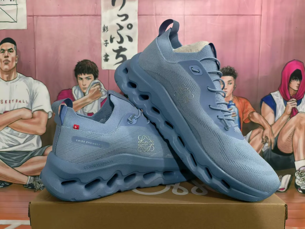 Loewe Cloud Tech Phase Light Blue Knit Chunky Sneakers 5