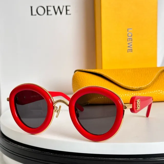 Loewe 圆形双边框黑金太阳镜 5