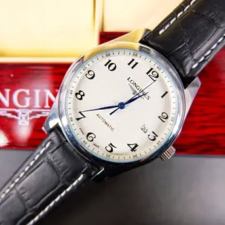 Longines Black White Classic Dress Silver-Tone Case Mechanical Watch