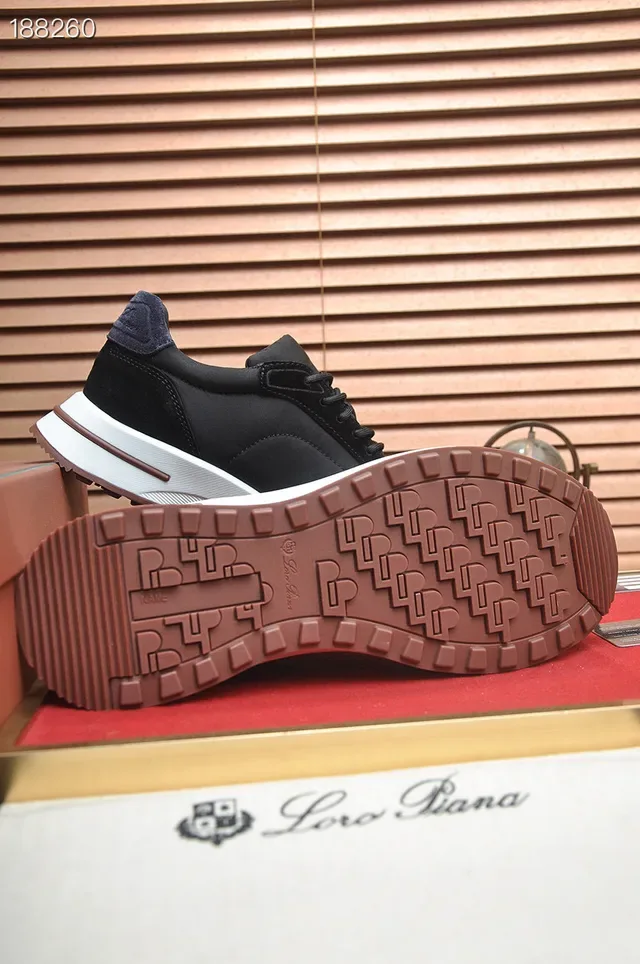 Loro Piana 黑白生活方式运动鞋 2