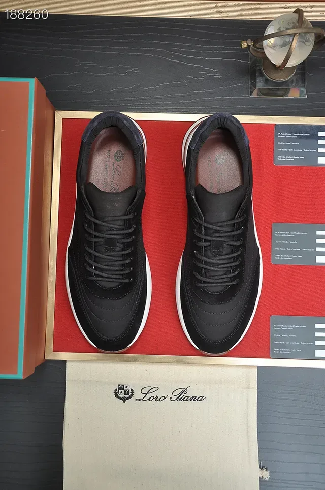 Loro Piana 黑白生活方式运动鞋 4