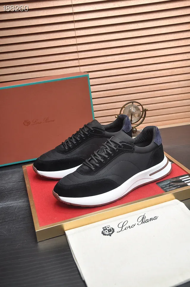 Loro Piana 黑白生活方式运动鞋 6