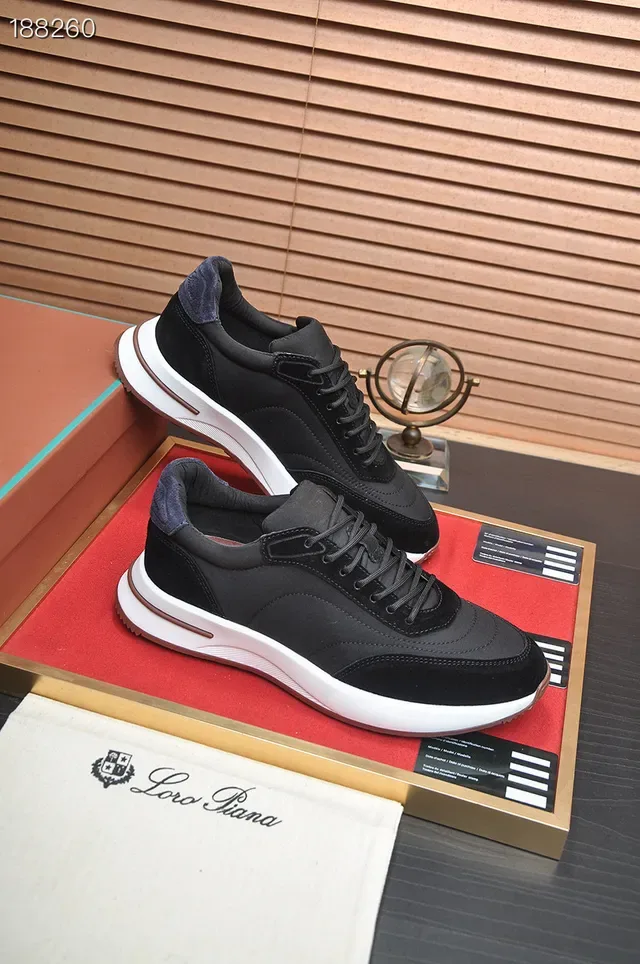 Loro Piana 黑白生活方式运动鞋 7