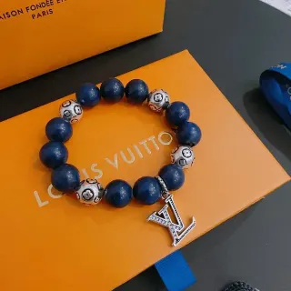 سوارة تشارم لويس فيتون أزرق وفضي مونوغرام