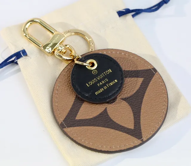 Louis Vuitton 棕色米色圆形分层皮革印花帆布手提包 2
