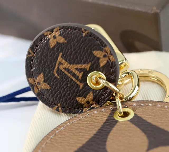 Louis Vuitton 棕色米色圆形分层皮革印花帆布手提包 5