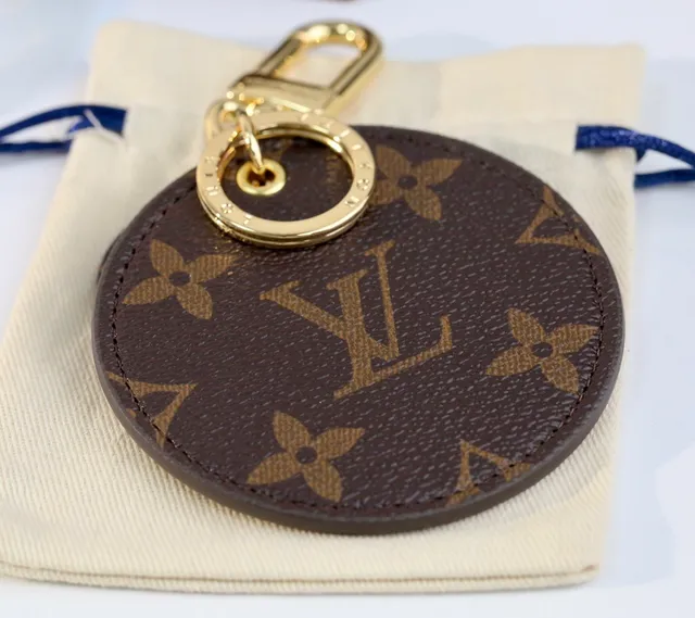 Louis Vuitton 棕色米色圆形分层皮革印花帆布手提包 7