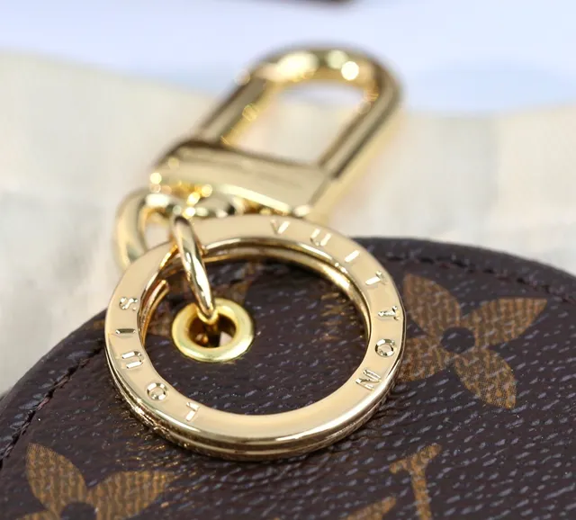 Louis Vuitton 棕色米色圆形分层皮革印花帆布手提包 8