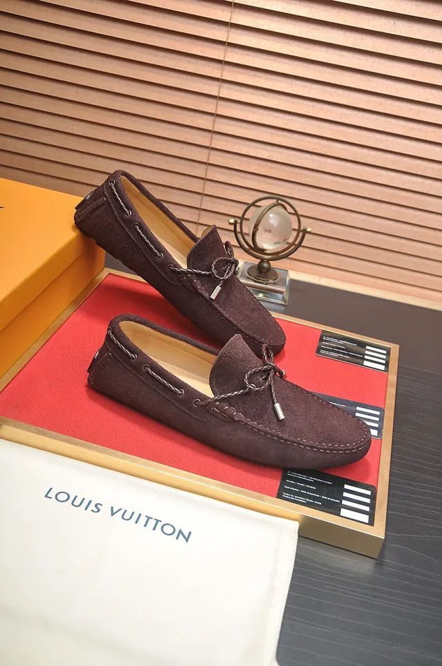 Louis Vuitton Brown Suede Rope-Lace Loafers 6
