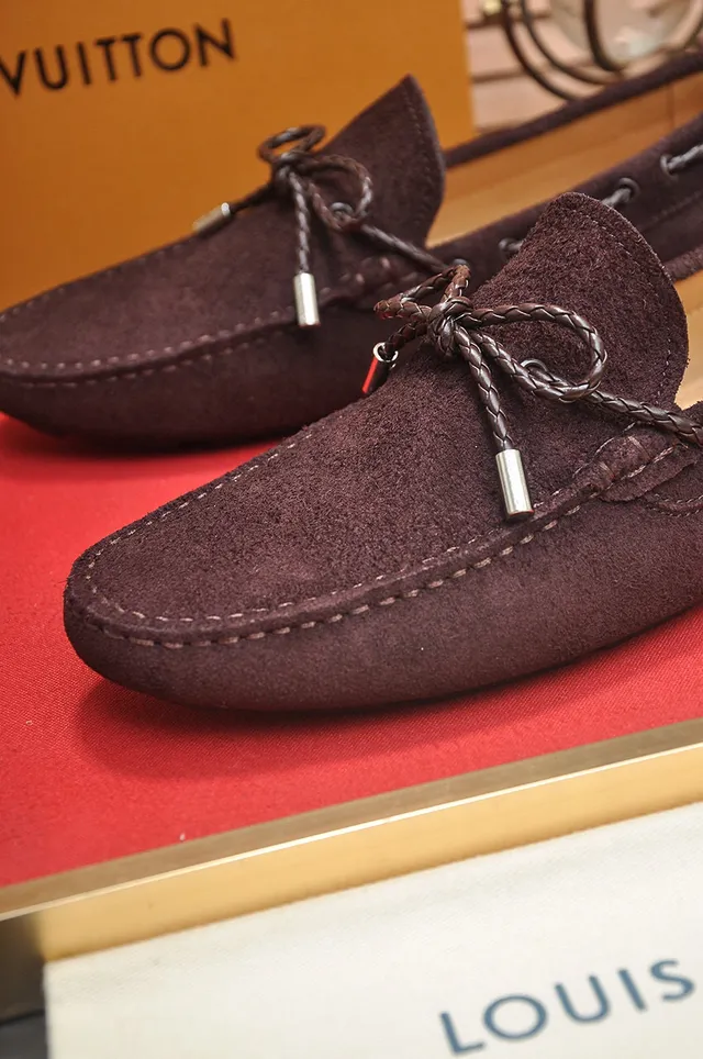 Louis Vuitton Brown Suede Rope-Lace Loafers 8