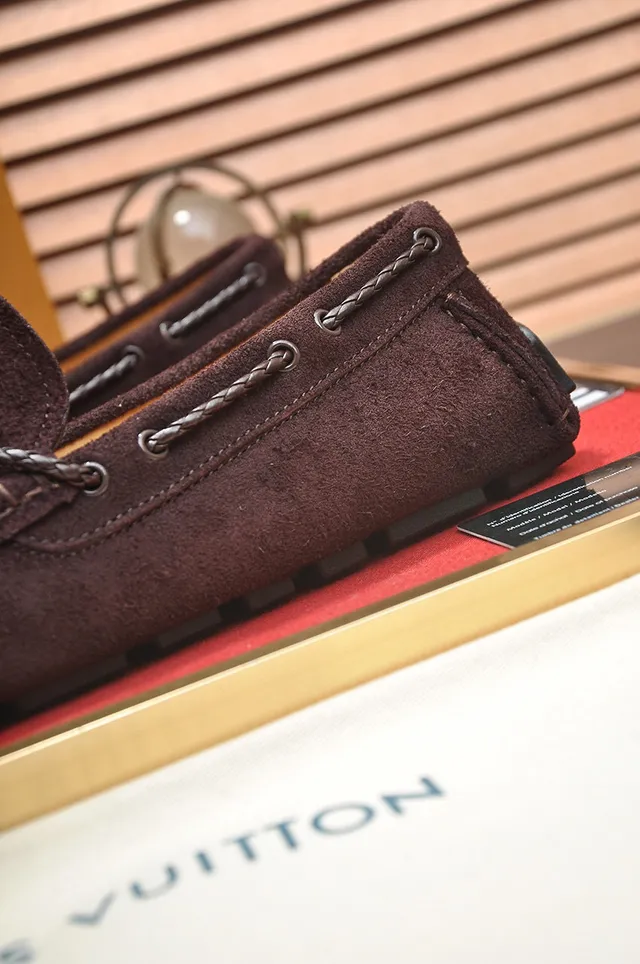 Louis Vuitton Brown Suede Rope-Lace Loafers 9