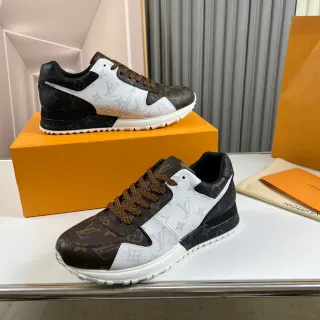 Louis Vuitton Marrón Blanco Monograma Canvas Paneles Asimétricos Lifestyle Sneakers