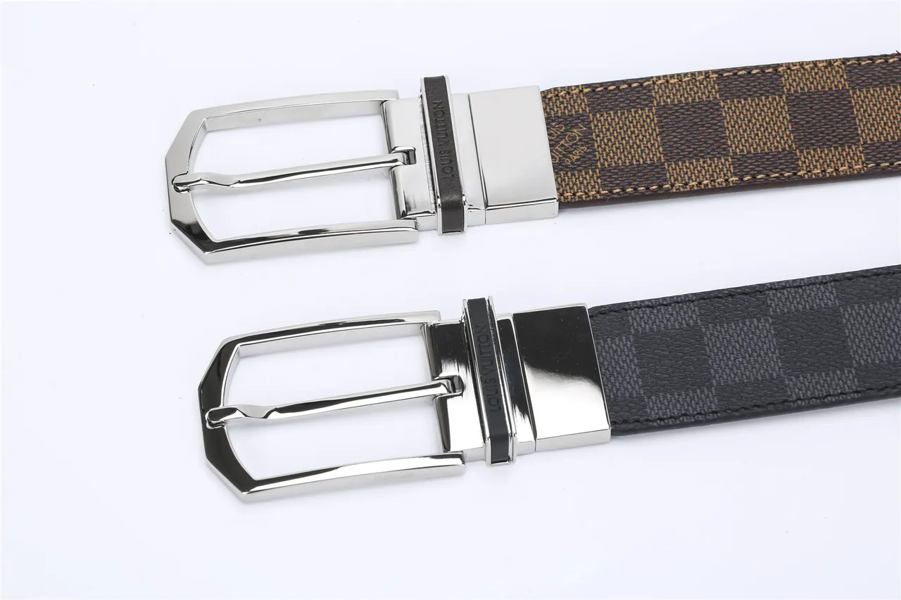 Louis Vuitton Damier Graphite Reversible Buckle Leather Belt 2