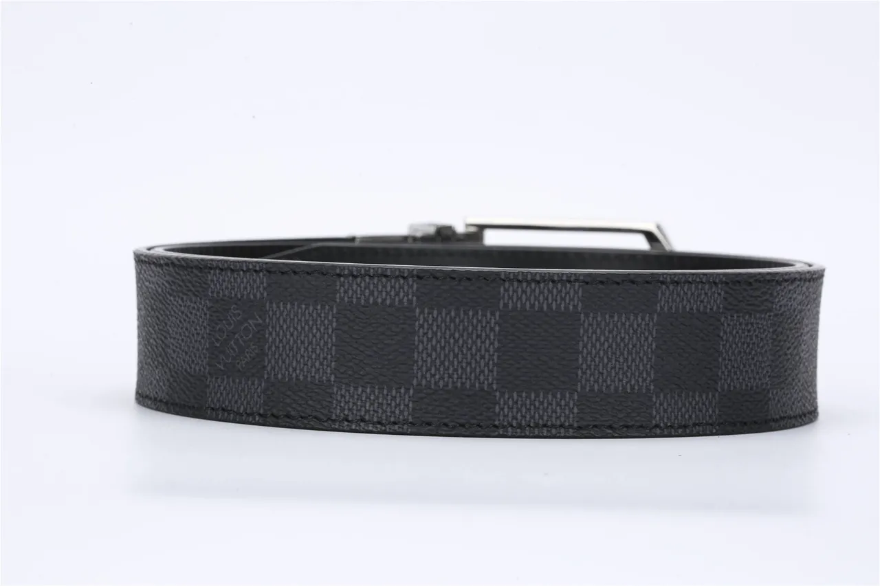 Louis Vuitton Damier Graphite Reversible Buckle Leather Belt 3
