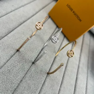 Louis Vuitton Floral Pavé Brazaletes Abiertos