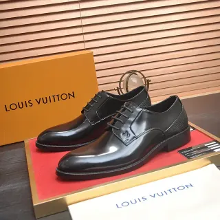 Louis Vuitton Chaussures Oxford Noir Brillant Cap Toe