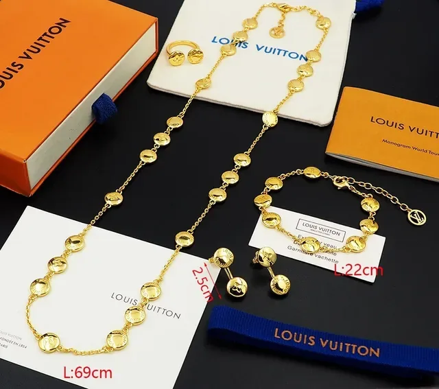 Louis Vuitton Gold-Tone Monogram Medallion Chain Bracelet 8
