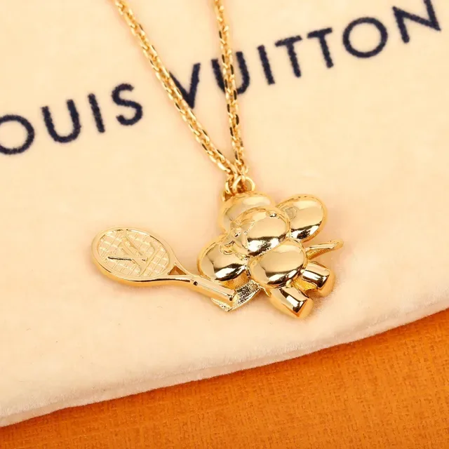 Louis Vuitton 金色花朵珍珠吊坠项链 6