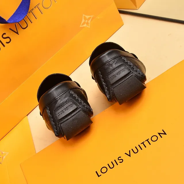Louis Vuitton Horsebit Loafer أحذية لوفر سوداء جلد مونوغرام كواتد 2