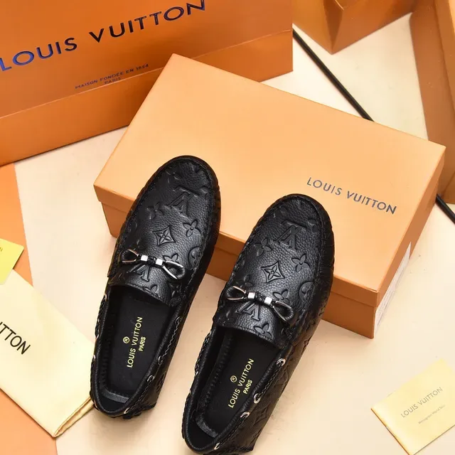 Mocassins Louis Vuitton Horsebit en cuir monogramme noir 3