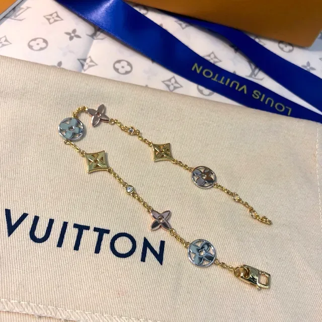 Louis Vuitton IDYLLÉ BLOSSOM 18K ذهب الماس لؤلؤ سوار 3